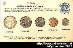 Belgium, 1954-55, Unc type set, not a mint product